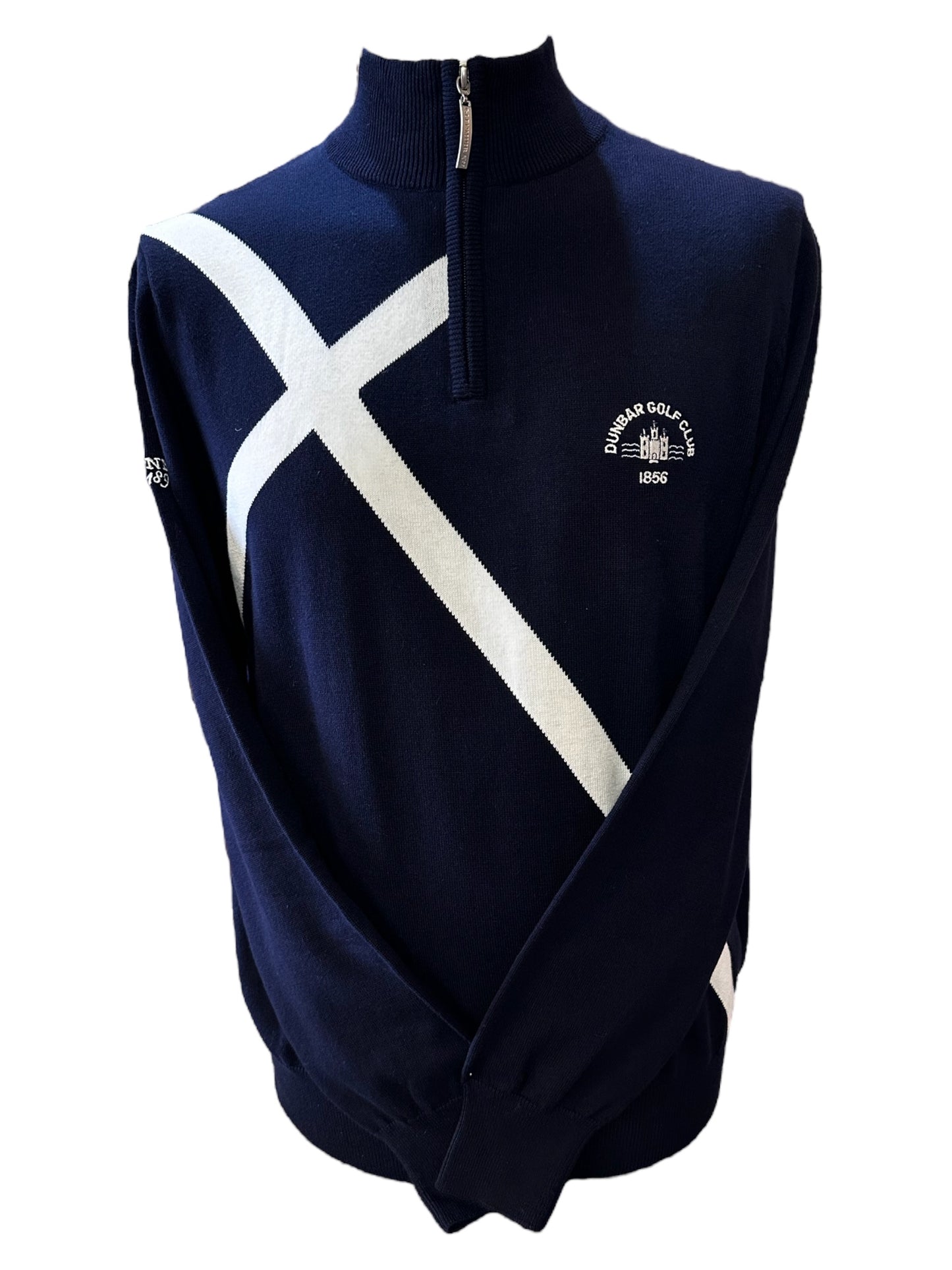 Glenmuir Saltire Sweater-Navy/White